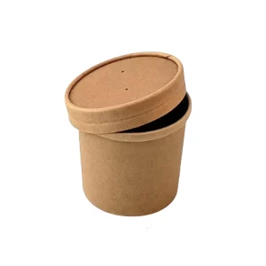 Biodegradable Kraft Round Soup / Dessert Containers